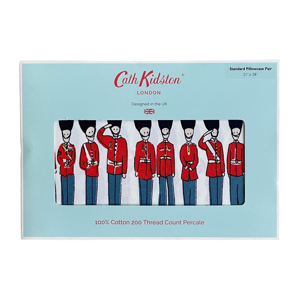 Cath Kidston London Guard Soldiers Christmas Nutcracker 2 Standard Pillowcases